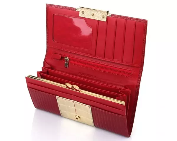 Punased rahakotid (65 fotot): naiste nahast rahakotid punased 15161_56