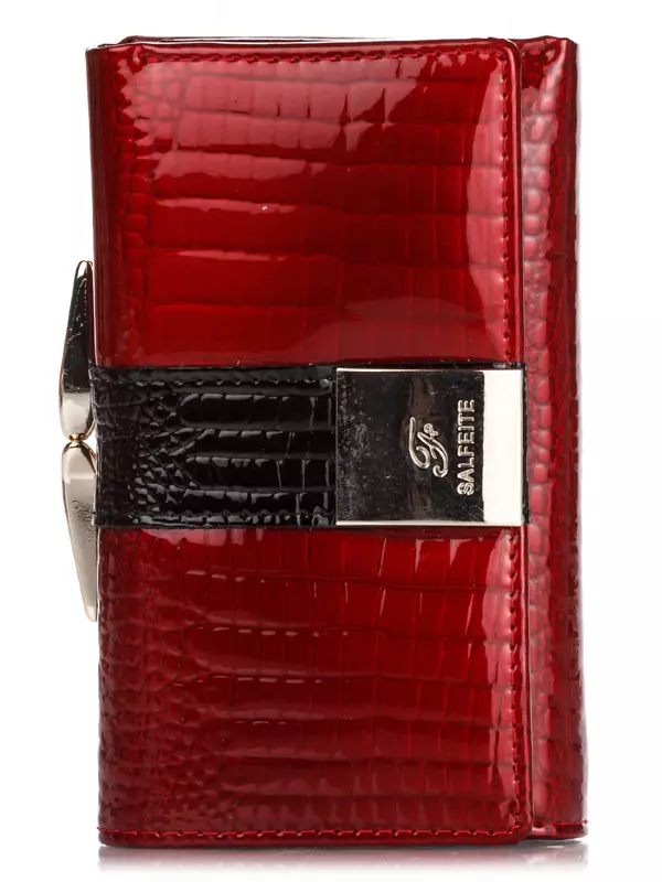 Червени портфейли (65 снимки): дамски кожени чанти на червено 15161_7