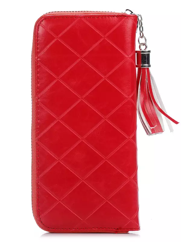 Червоні гаманці (65 фото): жіночі шкіряні портмоне червоного кольору 15161_8