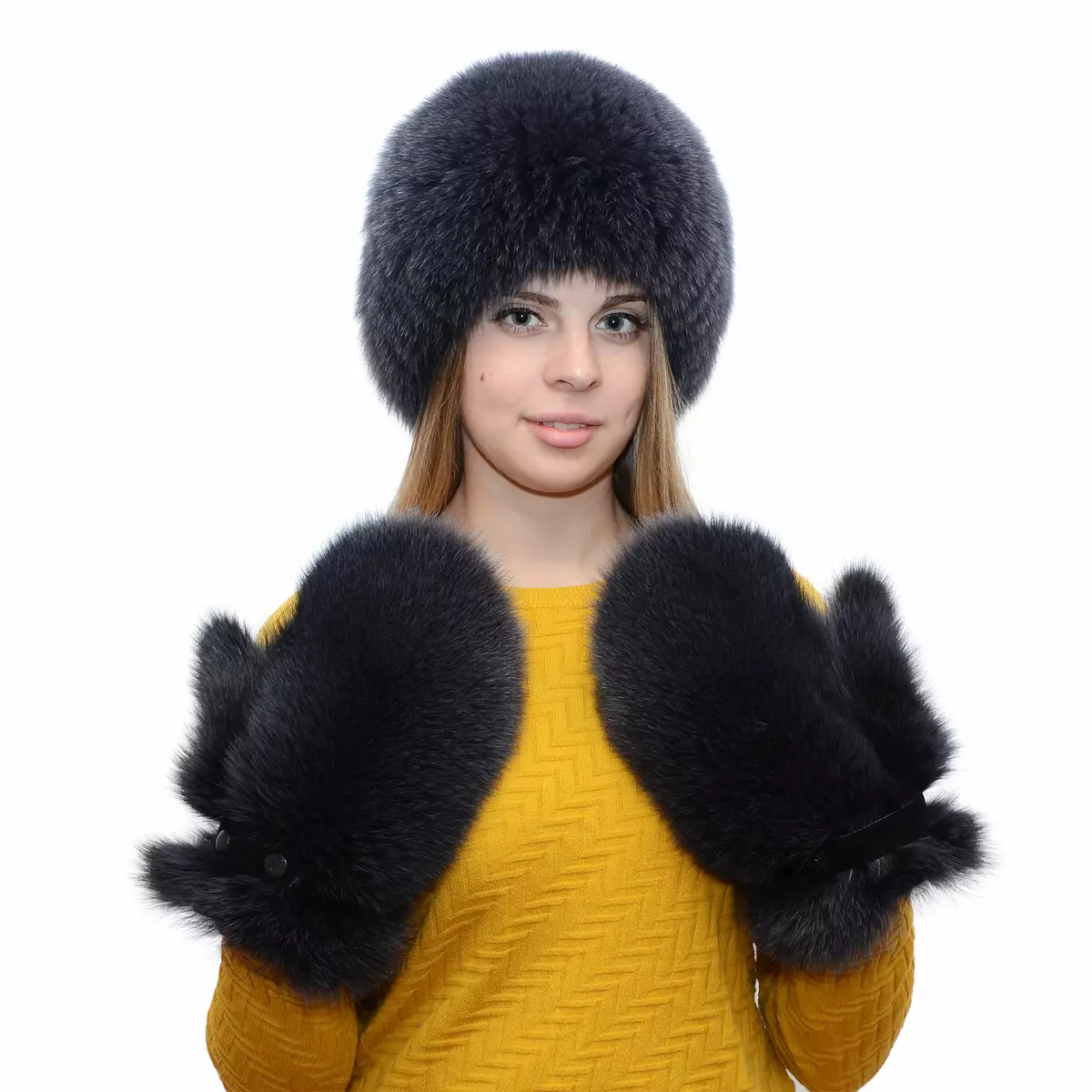 Fur mittens (48 Amafoto): Moderi Yumugore Yakozwe Yumutwe Urukwavu 15175_7