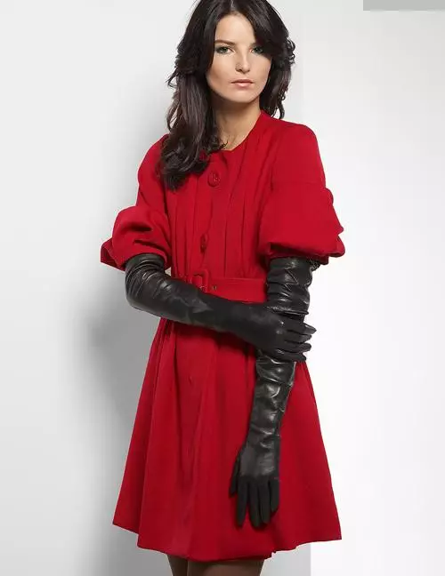 Sarung tangan wanita (123 gambar): Apa yang harus memakai model hitam dan merah, suede dan bulu, bagaimana untuk menentukan saiznya 15201_27