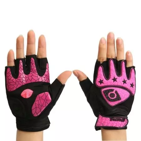 Fitness rukavice (73 fotografije): Ženski sportski modeli bez prstiju, sorte rukavica za sport 15202_60