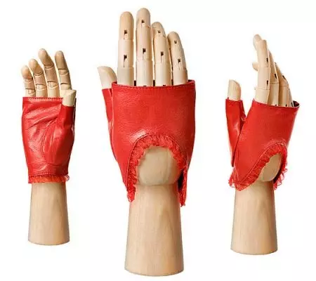 Leather gloves (126 mga larawan): White's white and green models, short and high, care, black and red from eleganzza leather 15210_120