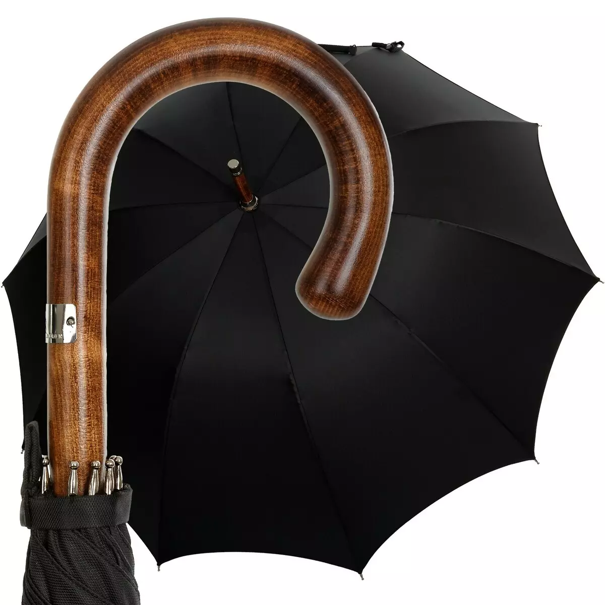 Czarny parasol (47 zdjęć): Damska laska 15217_17