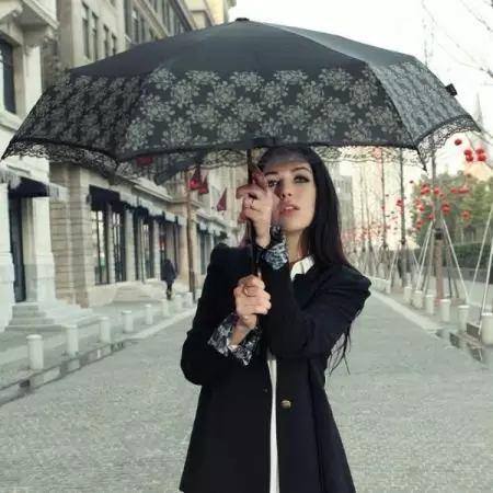 Siyah Şemsiye (47 Fotoğraf): Kadın Kamışı 15217_26