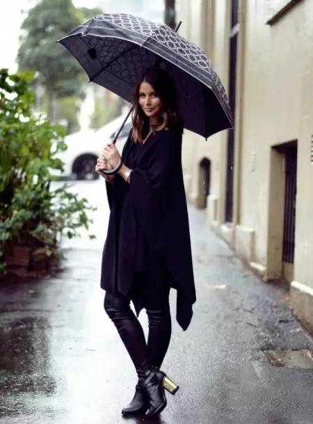 Čierny dáždnik (47 fotografií): Dámska trstina 15217_8