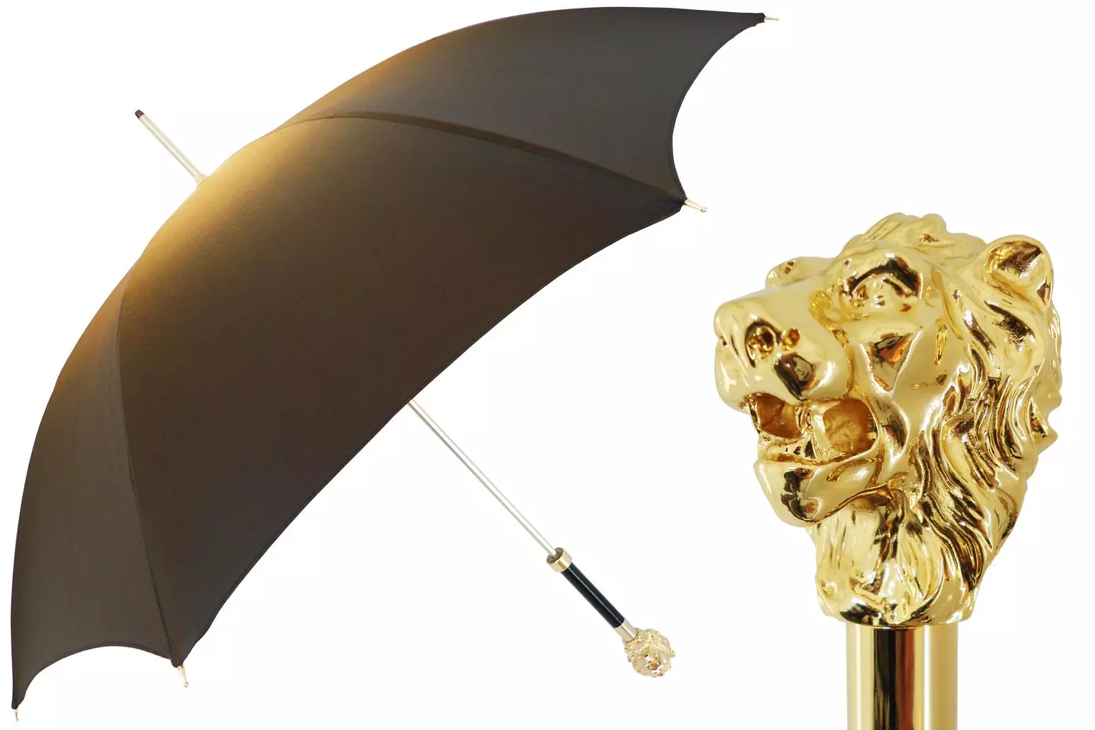 여성 우산 - 지팡이 (65 장의 사진) : 나무 손잡이가있는 모델 15220_18