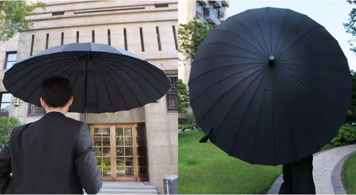 Големи чадори (61 фотографии): најголемиот чадор трска од дождот 15230_20