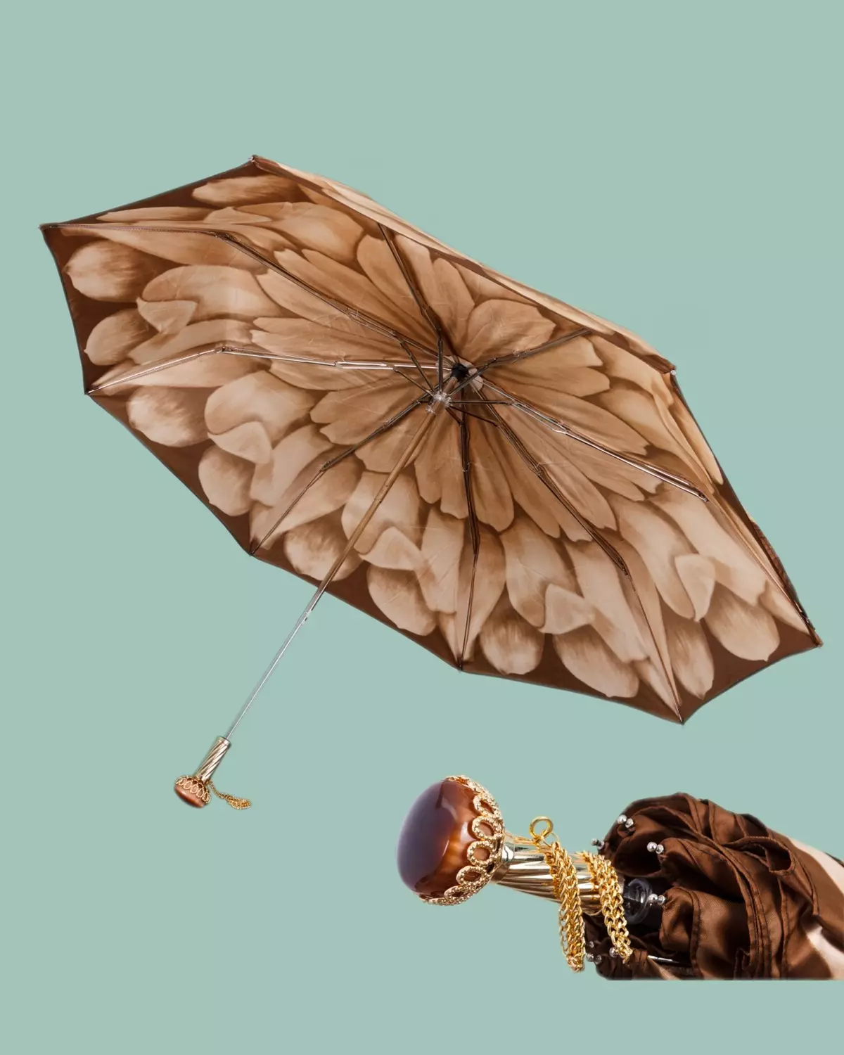 Πολυτελή ομπρέλες (44 φωτογραφίες): Αγαπητοί μοντέλες ελίτ γυναικών 15235_34