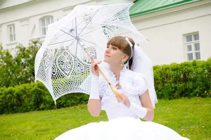 Umbrela de soare (72 poze): Lace de feminin OpenWork Umbrella-Cane 15238_19
