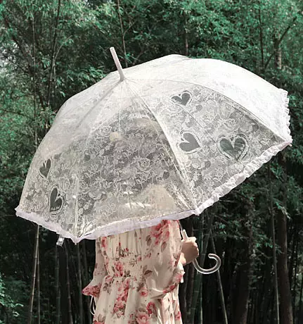 Guarda-sol (72 fotos): guarda-chuva a céu aberto do laço fêmea 15238_8