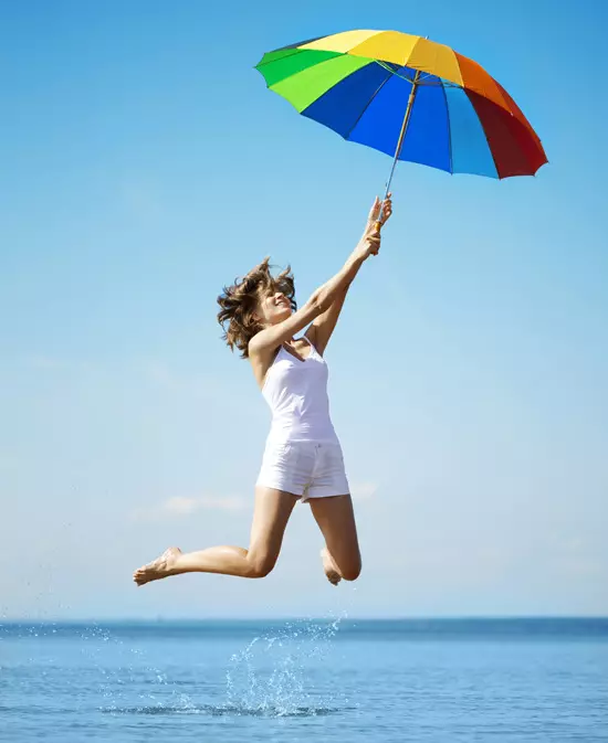 Payung Pelangi (50 foto): tebu multik lan ngganti payung lempitan warna 15239_42