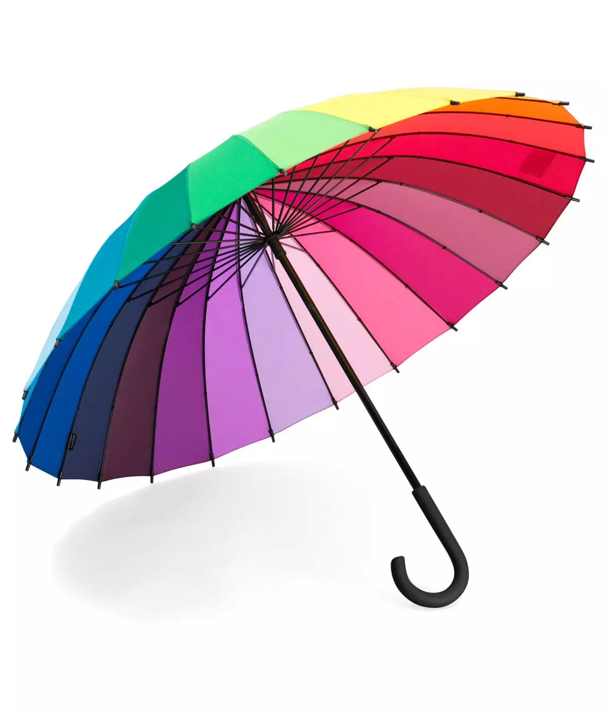 Vaivorykštės skėčiai (50 nuotraukų): spalvotas cukranendrių ir keičiasi spalvų sulankstymo skėčio-vaivorykštė 15239_5