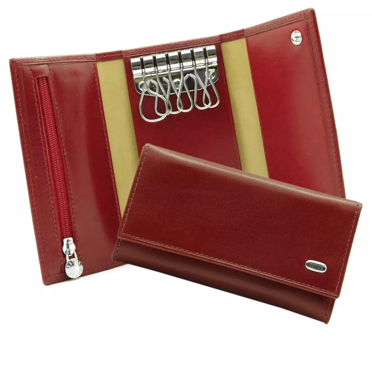 Leather key (69 mga larawan): Women bag para sa mga handmade skin key 15249_50