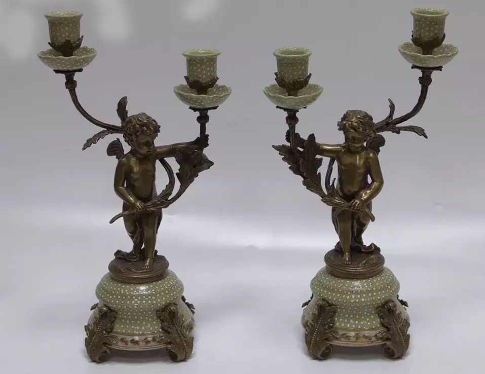 parunggu antik: antik, figurines antik tur candlesticks parunggu, bells jeung produk lianna 15289_12