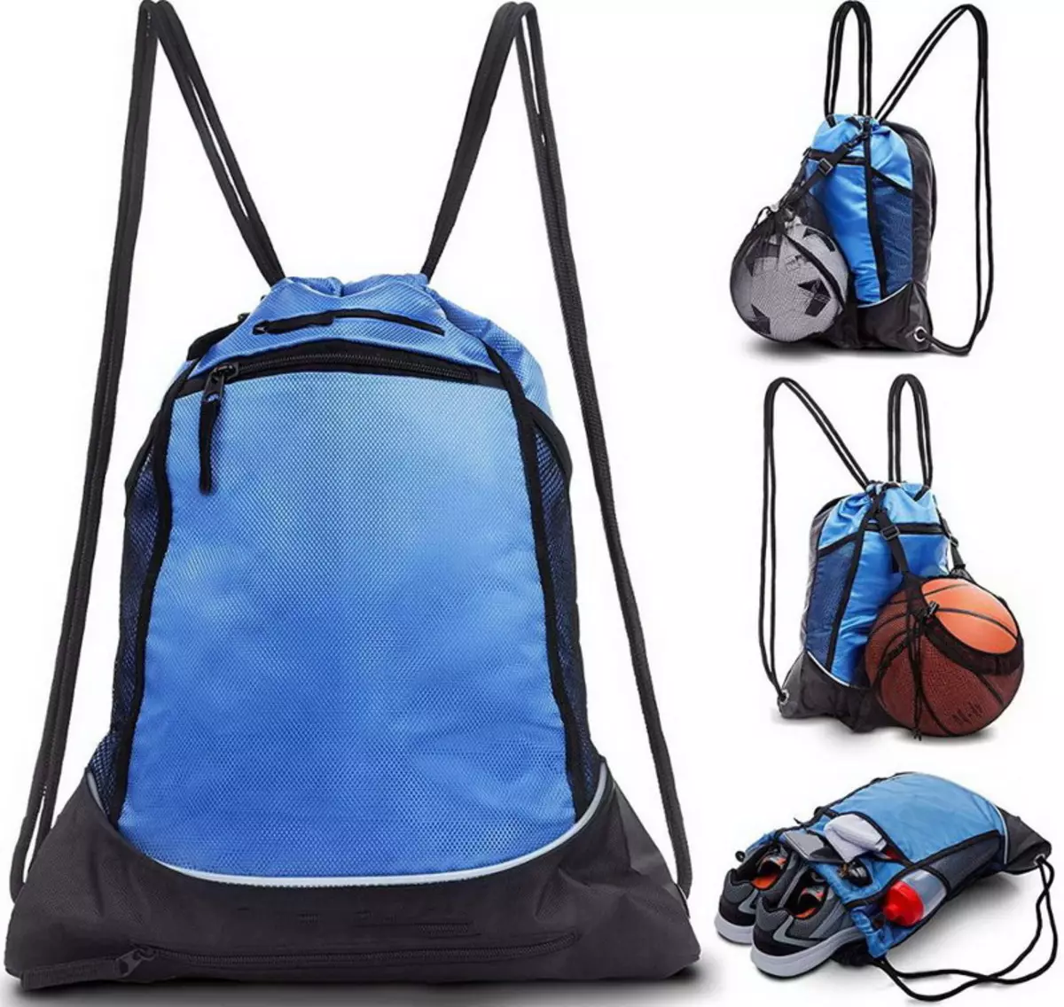 Sportbackpacks: Frou en manlju, lytse en grutte rêchsekjes foar sport, de bêste modellen foar foarm en mei in skuonkomparty 15338_25
