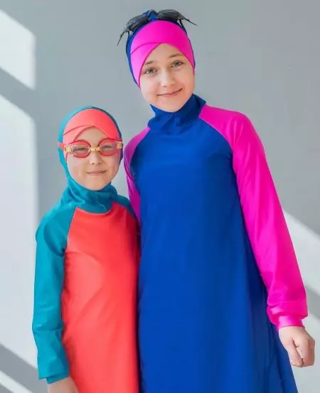 Muslim Swimsuit (50 kuvaa): Burkini mallit muslimeille, suljettu, kuten sitä kutsutaan 1533_32