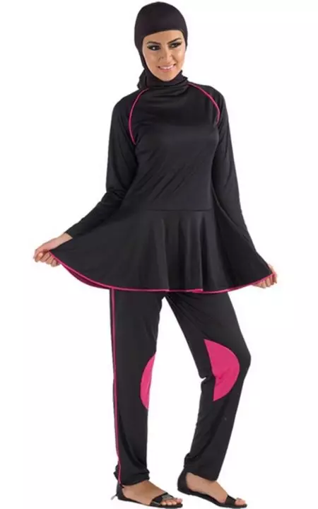 Áo tắm Hồi giáo (50 ảnh): Mô hình Burkini cho người Hồi giáo, đóng cửa, như nó được gọi là 1533_33