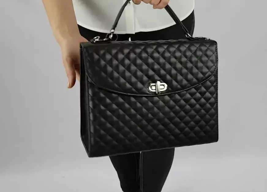 Ženske torbe-portfelji: kožni poslovni modeli za dokumente, crne i druge modne modele za djevojčice, originalnu i umjetnu kožu 15347_45