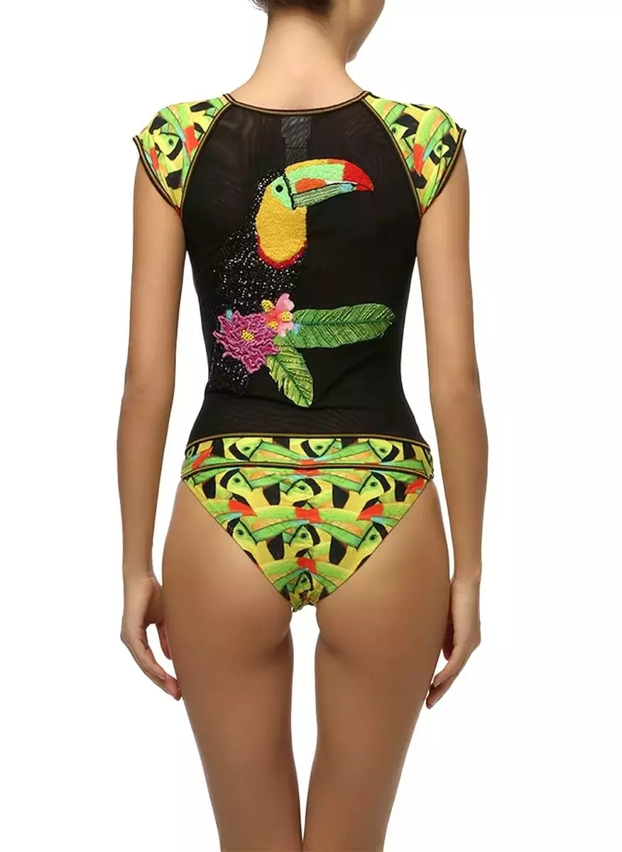 دھکا اے پی (44 فوٹو) کے ساتھ فنگی swimsuit: ٹھوس اور علیحدہ ماڈل، مشترکہ 1535_41