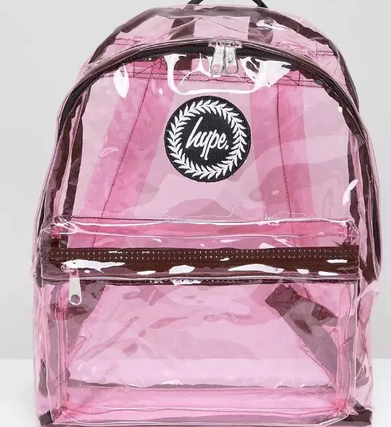 Mochilas transparentes: pequenos modelos translúcidos rosa de mulleres e mini mochilas con lantejoulas, mochilas brancas e outras mochilas 15362_25
