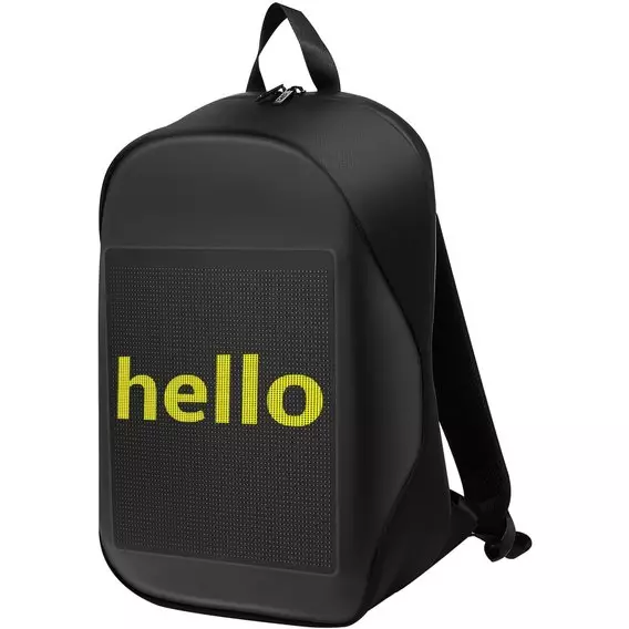 Screen backpacks: Ongororo yeLuminous Digital Backpacks ine LED Ratidza kubva kumashure. Maitiro ekubatanidza iyo 