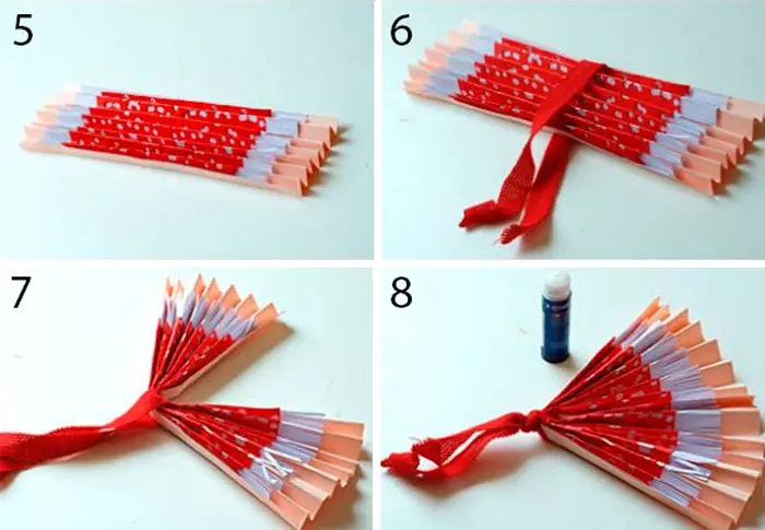 วิธีสร้างแฟนกระดาษ? 48 ภาพถ่ายวิธีการทำด้วยตัวเองสำหรับเด็ก ๆ ? กระดาษ Veter Origami และระดับปริญญาโทของ Veser รอบสำหรับการตกแต่งในสไตล์ญี่ปุ่น 15373_11