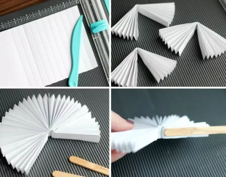 วิธีสร้างแฟนกระดาษ? 48 ภาพถ่ายวิธีการทำด้วยตัวเองสำหรับเด็ก ๆ ? กระดาษ Veter Origami และระดับปริญญาโทของ Veser รอบสำหรับการตกแต่งในสไตล์ญี่ปุ่น 15373_13