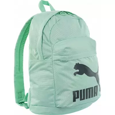 I-Puma Backpacks: Ama-Female and Men's, omnyama, apinki, wezemidlalo wesikhumba, nxazonke namanye amamodeli okuqala. Ungayigeza kanjani kahle? 15396_34