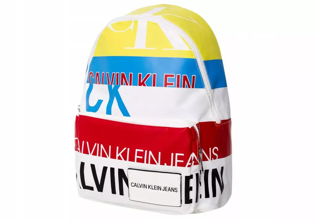 Calvin Klein Sırt: Siyah Kadın ve Erkek, Deri Kırmızı, Beyaz, Sarı ile Monogramm ve Diğer Renkler Çanta - Sırt 15401_6