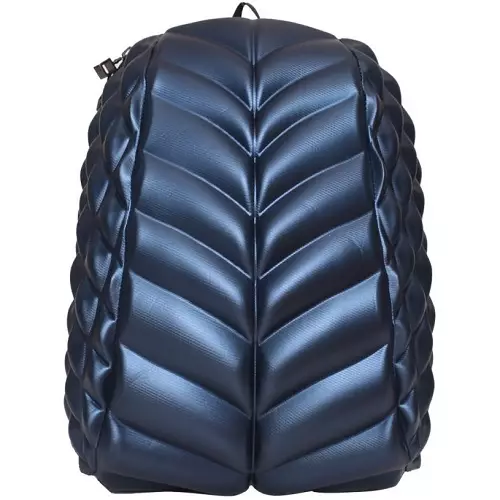 Backpacks Madpax: Spike, Ireng karo umplite lan spines, kulit lan alus, uga model backpacks, ukuran kaya ngumbah 15434_22
