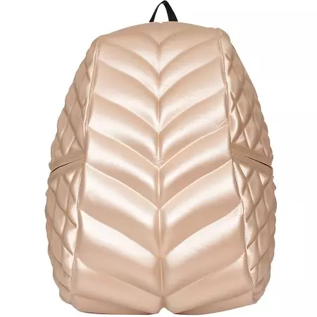 Backpacks Madpax: Spike, Ireng karo umplite lan spines, kulit lan alus, uga model backpacks, ukuran kaya ngumbah 15434_40