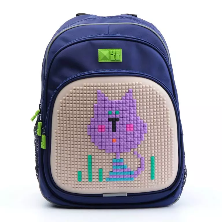4All ruksak: crni i ljubičasti, školski modeli s pikselima i crtežima, ostale ruksak 15449_18