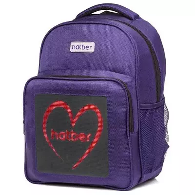 Backpacks Hatber: kisaran orthopedik kanthi layar lan model liyane saka review Company 15456_26