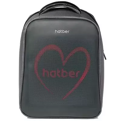 Backpacks Hatber: kisaran orthopedik kanthi layar lan model liyane saka review Company 15456_33