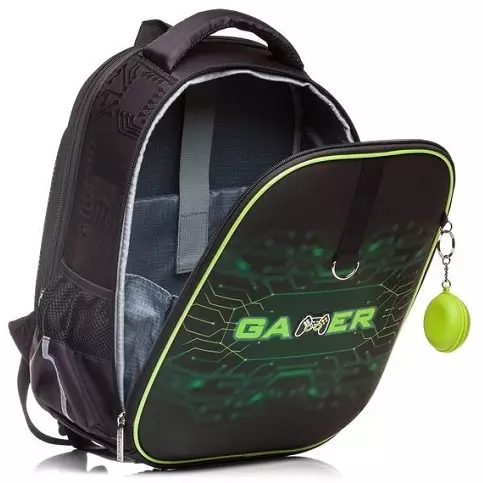 Backpacks Hatber: kisaran orthopedik kanthi layar lan model liyane saka review Company 15456_42