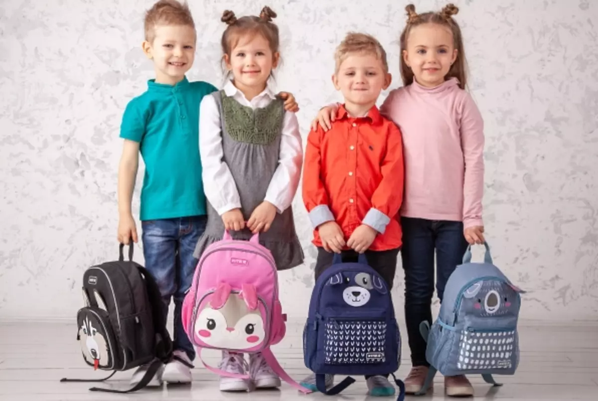Preschool backpacks: Baby for boys and girls, models without print and superhero, plastic backpars for children 6 years old and other options 15463_9