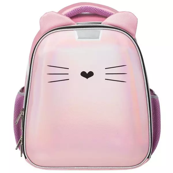 Backpacks lan ranges №1 Sekolah: Kitty Sekolah Backpacks kanthi kuping, ringkesan tas ransel orthopedic liyane 15481_15