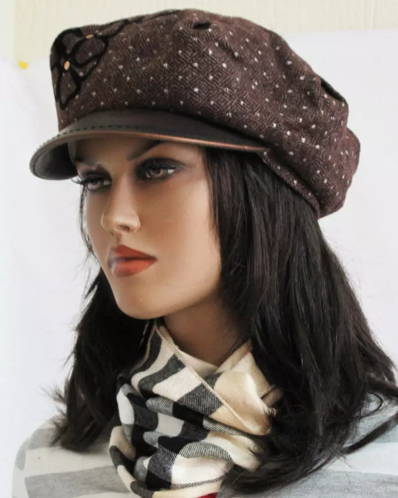 CAP (168 Billeder): Modeller, Hat Aerodrome, Fashion Caps, Gavrosh, Sixcline 15493_73