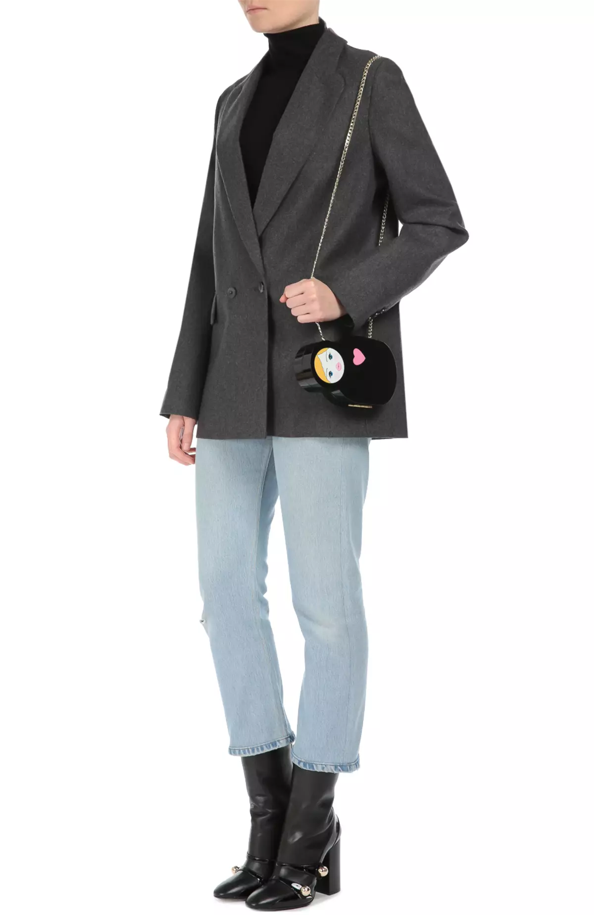 Чорны клатч (91 фота): жаночыя замшавыя і лакаваныя сумкі-клатчэм на ланцужку з золатам, скураны клатч-канверт 15503_23