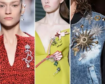 Broche (185 fotos): Como usar modelos de coiro e tecido, broches de moda 2021, así como en forma de flor, ordena e fermosa xoia 15524_138