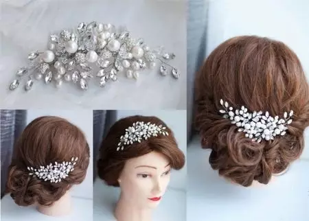 Kasal hairpins para sa buhok (38 mga larawan): Mga modelo ng kasal para sa hairstyles bride mula sa Foamira 15534_2