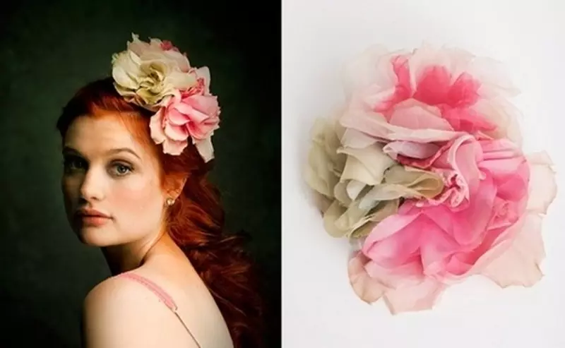 Sparring med blomst (78 bilder): Modeller fra Foamiran, hårnål fra stoff, Kanzashi, Blomster 15538_2