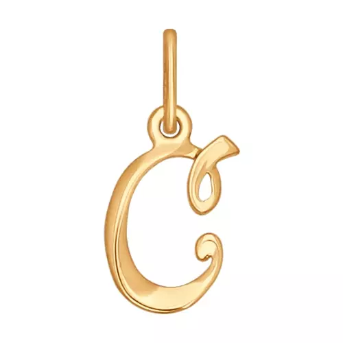Copertina della lettera (55 foto): pendente dorato sotto forma di a, c, ciondoli d'argento lettere c, m, t, l, d, n, e 15547_27