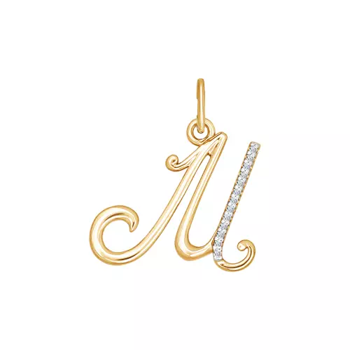 Copertina della lettera (55 foto): pendente dorato sotto forma di a, c, ciondoli d'argento lettere c, m, t, l, d, n, e 15547_36