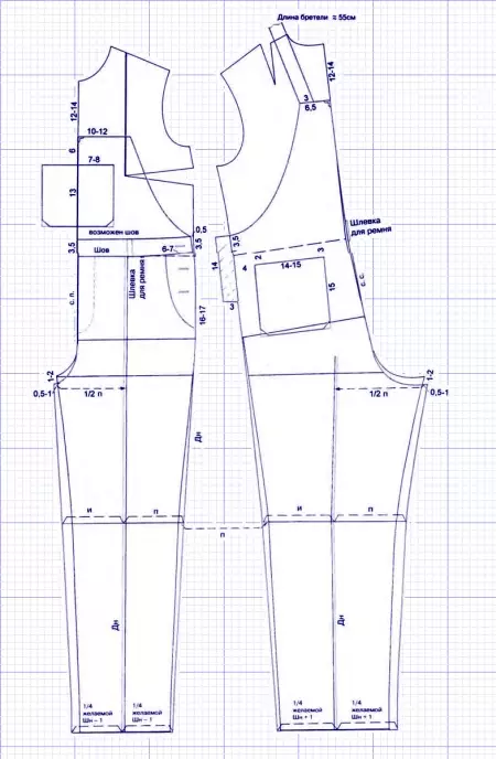 來自舊牛仔褲的工作服：如何讓它自己，模式和如何縫製 15572_7