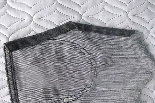 Một chiếc áo vest từ quần jean cũ tự làm: Cách may, hoa văn 15573_24