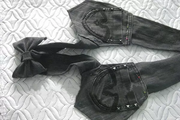Một chiếc áo vest từ quần jean cũ tự làm: Cách may, hoa văn 15573_32