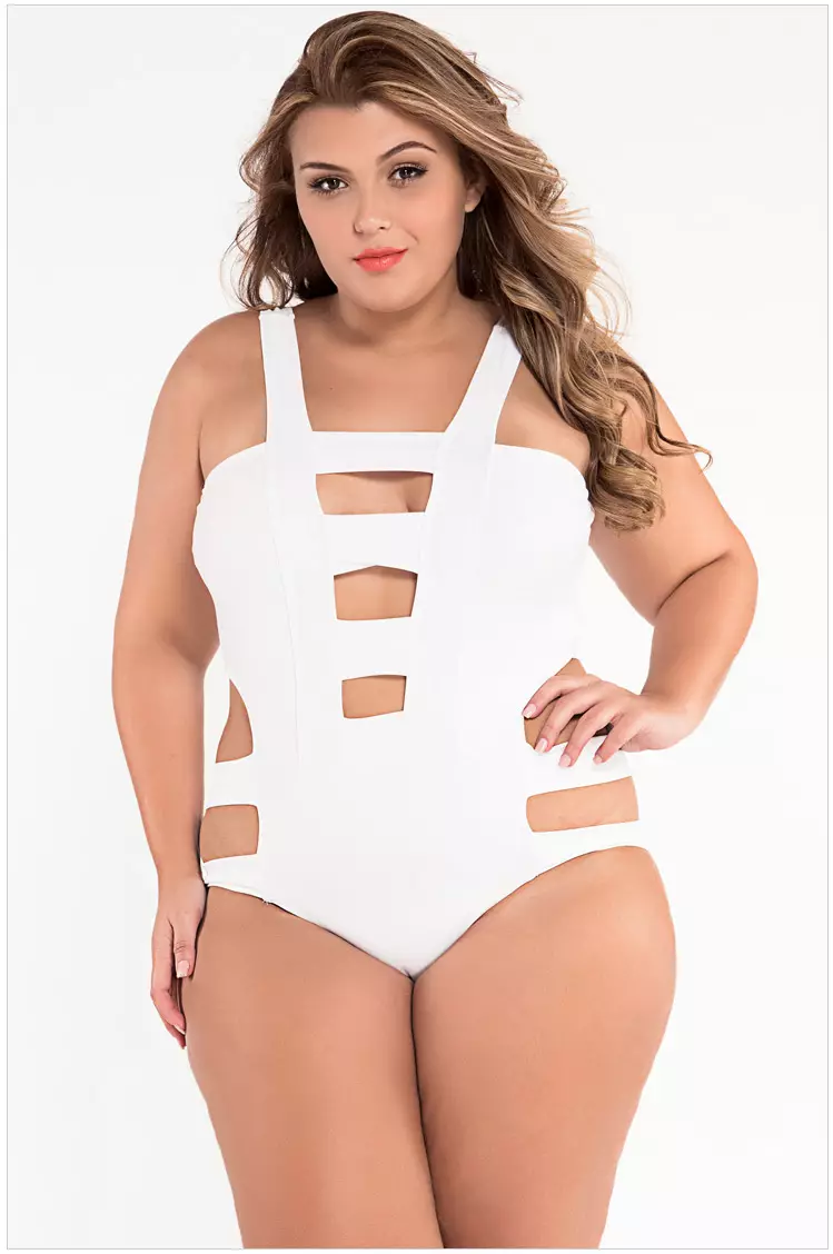 White Swimsuit (73 photos): Beautiful mace model, jar-fari kumfa rigan iyo, polka dot model 1557_9