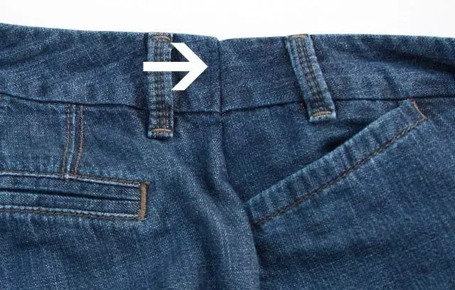 Belde kot pantolon dikmek veya daha az boyutta yapmak için: Kalçalarda nasıl azaltılır 15584_30